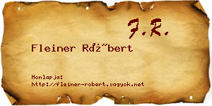 Fleiner Róbert névjegykártya